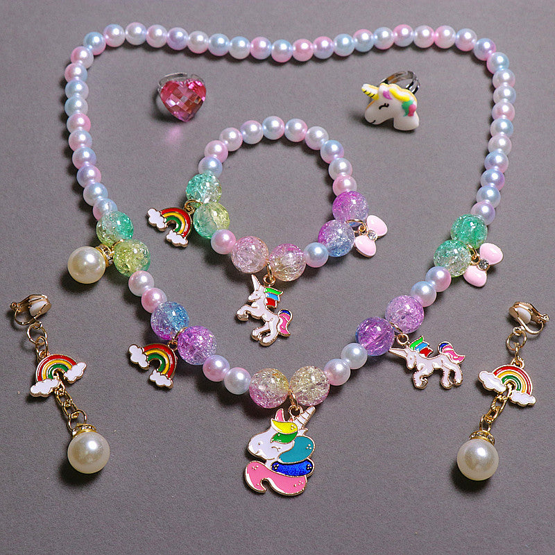 Wholesale Alloy Unicorn Hairpin Jewelry Gift Box Set